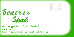 beatrix spak business card